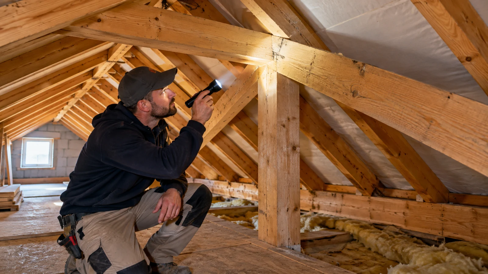 Inspection visuelle d’une charpente en bois