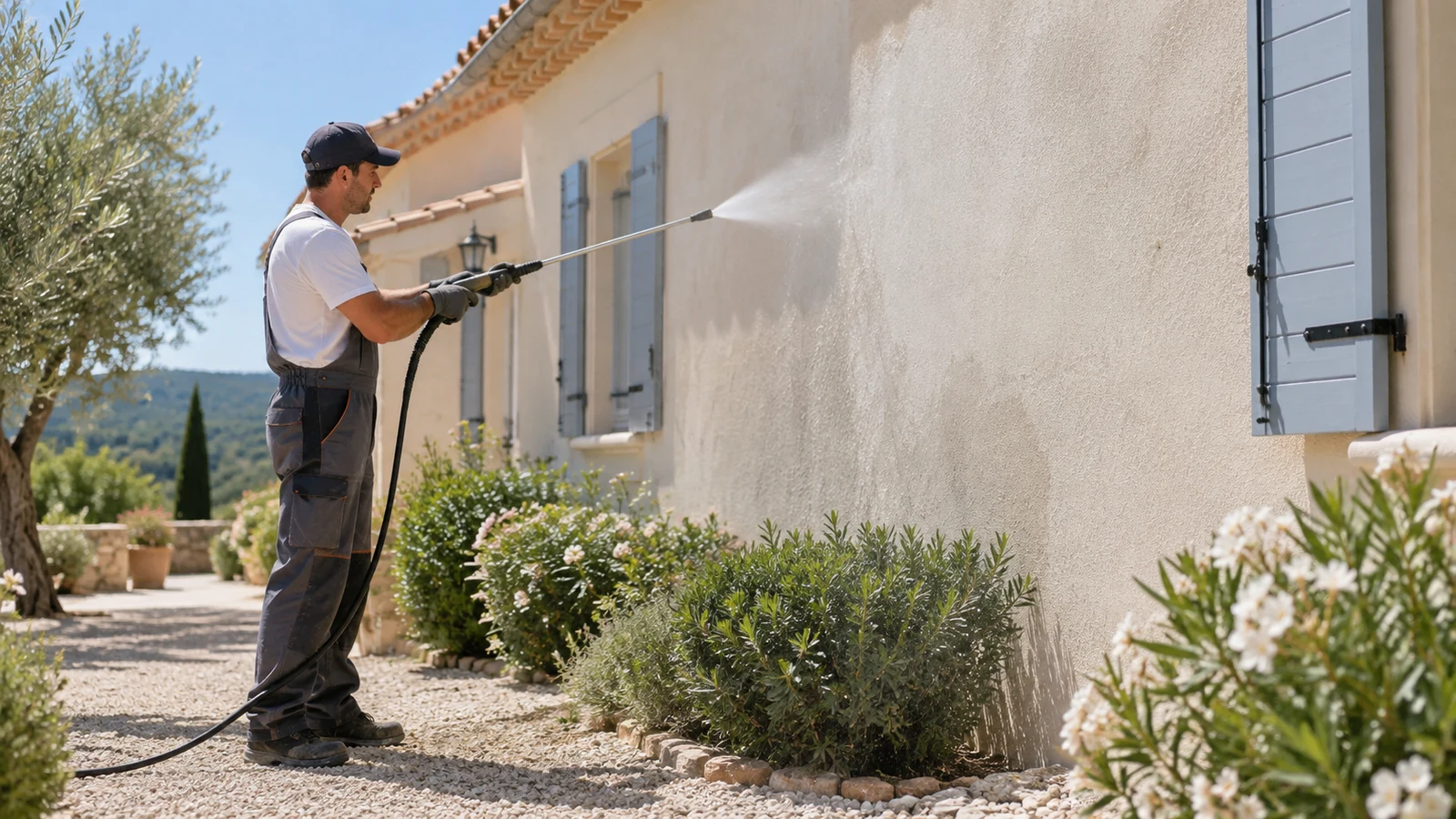 Entretien d’un mur extérieur de maison